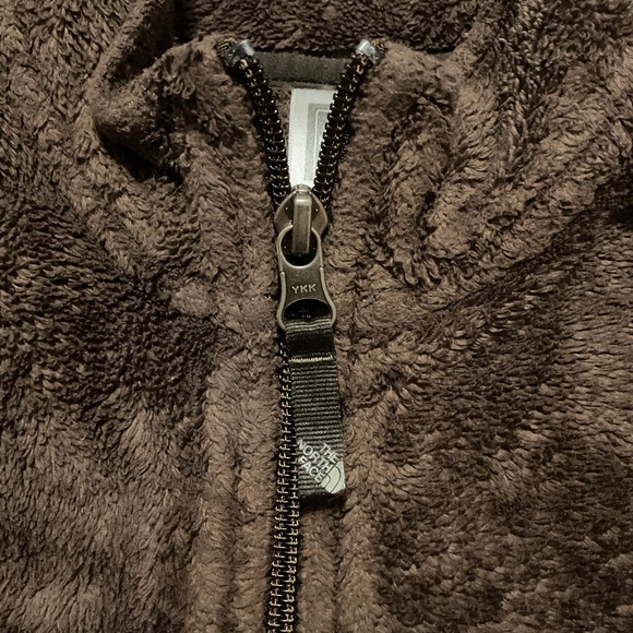 The North Face Girls Osito Plush Fleece Pullover Jacket Brown - Picture 7 of 10